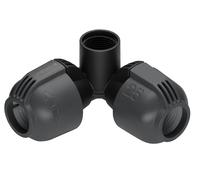 GARDENA Attacco angoli per collegamento flessibile irrigator, raccordo per collegare gli angoli, per collegamento flessibile “outline” degli irrigatori pop-up, 25mm x 3/4'' filetto femmina (02764-20)