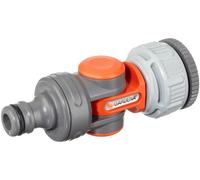 Gardena Attacco rubinetto angolare 26.5mm (G 3/4 pollice) - rubinetto 33.3mm (G 1 pollice) - filetto e 21mm (G 1/2 pollice) - rubinetto filetto 26.5mm (G 3/4 pollice), rotativo e orientabile (998-50)