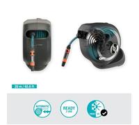 GARDENA Avvolgitubo automatico da parete RollUp M 20 m con bordo bianco