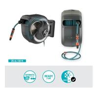 GARDENA Avvolgitubo automatico da parete RollUp M / L 25 m con bordo bianco
