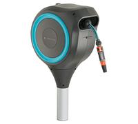 Gardena Avvolgitubo da Giardino su Puntale RollUp S: incluso Tubo Flessibile da 15 m con Lancia e Raccordi, Avvolgimento Automatico, Ruotabile di 360 gradi, per Giardini Piccoli, Azzurro (18604-20)