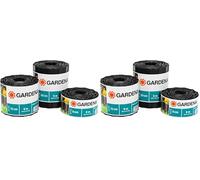 Gardena Bordo letto alto 9 cm: bordo letto, anche per bordi prato, 9 m, contro la diffusione della radice, plastica, marrone (530-20) (Confezione da 2)