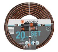 Gardena Comfort Flex 13 Mm da 1, 2 Pollici, Con Parti Di Sistema Tubo Flessibile Da Giardino Dimensionamento Stabile, Flessibile Con Profilo Di Presa Di Potenza, Nero, 20 m