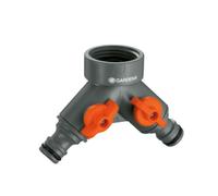 Gardena 940-20 rubinetto a 2 vie raccordo innesto 30,3 mm 1 ig con valvola di