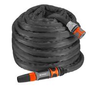 Gardena G1843820 Tubo in Tessuto Liano, Nero/Antracite/Arancione, Set di 30 m Lancia a Doccia
