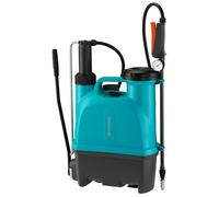 Gardena Irroratore a Spalla 12l Plus: irroratore a Pressione con Lancia telescopica, Grande Apertura, Serbatoio di Forma ergonomica, pregiato ugello in Ottone, Possibile Getto nebulizzato (11142-20)