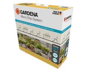 Gardena Kit Irrigazione a Goccia da Balcone Micro-Drip-System: Set Completo per