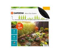 GARDENA Kit completo di irrigazione a goccia misura S Micro-Drip - Linea di irrigazione 100m max - Sistema autopulente - (13010-20)