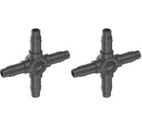 Gardena Micro-Drip-System Raccordo a croce 4,6 mm (3/16 pollici): per diramare tubi di derivazione e gocciolamento, installazione senza nodi, con tecnica collegamento Easy & Flexible (13214-20)