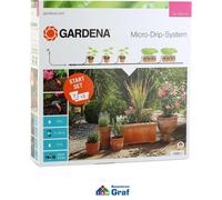 Gardena Start Set per Vasi M - Sistema Micro-Drip 7 vasi e 3 fioriere (13001-20)