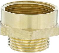 Gardena Nipplo filettato con riduzione in ottone: raccordo in ottone per la riduzione della filettatura, ad es. Per pompe, 26,5 mm (G 3/4 pollice) - AG / 33,3 mm (G 1 pollice) - IG (7264-20)