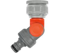 Gardena Presa rubinetto snodata: Presa rubinetto snodata per rubinetto da 26,5 mm (G 3/4 pollice) e 21 mm (G 1/2 pollice), rotante e orientabile, confezionata (2999-20)