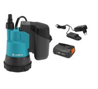GARDENA Pompa sommersa a batteria per acqua pulita 2000/2 18V P4A con batteria ricaricabile