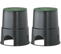 Gardena Pozzetto circolare piccolo: pozzetto circolare con coperchio, per installare il riduttore di pressione, montaggio interrato, adatto allo Sprinklersystem, si integra nel prato (1290-20)