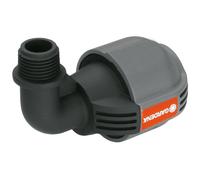 GARDENA Raccordo a L - 25 mm x Attacco Filettato Maschio da 1/2" - 1 pz.