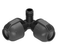 Gardena Raccordo angolare con filetto esterno per sistema pop-up: Raccordo per il collegamento di irrigatori T 380 25 mm x 1/2 pollice, Quick&Easy (2782-20)