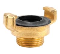 Gardena Pezzo filettato ad innesto rapido in ottone con filettatura esterna: raccordo per tubo flessibile, 26,5 mm (G 3/4 pollice) - filettatura ad es. Per pompe con filettatura interna (7114-20)