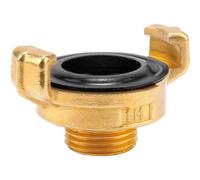 Gardena Pezzo filettato in ottone a innesto rapido con filettatura esterna: raccordo per tubo flessibile con filettatura 21 mm (G 1/2 pollice) ad es. Per pompe con filettatura interna (7112-20)