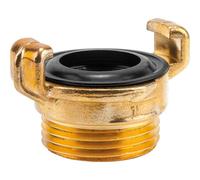 Gardena Pezzo filettato in ottone a innesto rapido con filettatura esterna: raccordo per tubo flessibile con filettatura 33,3 mm (G 1 pollice) ad es. Per pompe con filettatura interna (7115-20)