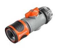 Gardena Arresto regolazione: parte connessione modifica dispositivi, con alta pressione d'acqua, regolazione e chiusura flusso d'acqua, utilizzo all'estremità tubo flessibile, imballato (2942-20)