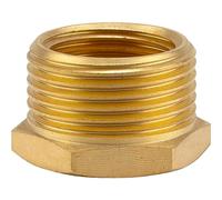 Gardena Riduttore in ottone: connettore in ottone per collegamento tubo con innesto rapido, 26,5 mm (G 3/4 pollice) - AG / 21 mm (G 1/2 pollice) - IG (7270-20)