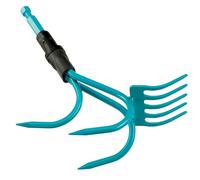 GARDENA Sarchiatore-Rastrello combisystem: pratico attrezzo da giardino 2 in 1, nero turchese, One Size, materiali di alta qualità (03165-20)