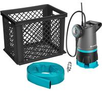 Gardena Set Pompa Immersione 20000 Basic Pompe: Set di protezione contro gli allagamenti, Portata elevata, Pompa combinata per acque chiare e sporche, Attivazione automatica (9019-47 9019-28)