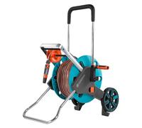 Gardena set CleverRoll M Easy: carrello avvolgitubo con una capacità di sino a 20 m, particolarmente stabile, con comoda conduzione del tubo in un robusto telaio metallico (18517-20)