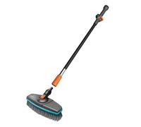 Gardena Set di pulizia con manico 90 cm S e idrospazzola soft: pratico set di pulizia, ideale per un’efficace pulizia a umido delle superfici più grandi e delicate, anelli detergenti (18826-20)
