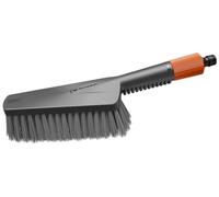 Gardena Spazzola manuale Cleansystem M soft: spazzola con raccordo per tubo, versione media, piatta, per superfici piccole e delicate, con regolazione del flusso idrico (18841-20)