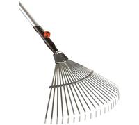 Gardena Spazzole a ventaglio combisystem: rastrelliere realizzate con denti in acciaio molle zincato alta qualità, manico in legno 100 cento legno certificato FSC, larghezza lavoro 50 cm (3022-20)