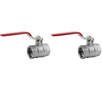 Gardena Valvola a sfera: valvola di scarico per interni ed esterni, filettatura interna su entrambi i lati, 33,3 mm (G 1 pollice) - filettatura (7337-20) (Confezione da 2)