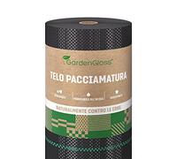 GardenGloss 50m² Telo Pacciamatura Contro Le Erbe Infestanti 100g/m² - Resistente allo Strappo e Permeabile all'Acqua - Elevata Resistenza UV - Telo Nero per Orto (50m x 1m, 1 Rotolo)
