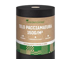 GardenGloss 50m² Telo Pacciamatura Contro Le Erbe Infestanti 150g/m² - Extra Resistente allo Strappo e Permeabile all'Acqua - Elevata Resistenza UV - Telo Nero per Orto - (50m x 1m, 1 Rotolo)
