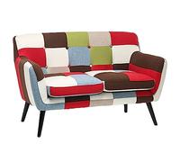 Gardenia Divano Divanetto 2 Posti Patchwork Quebec, Patchworks, CM 130 x 77 x H 82