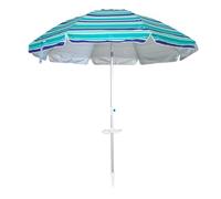 GARDENIA Ombrellone da Giardino Maiori Ø200 cm - Struttura in Alluminio, Telo Anti UV, Snodo Zincato, Stecche in Fibra di Vetro, Base a Trivella, Sacca con Tracolla