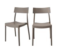 Gardenia Roma Sedia, Polipropilene, Tortora, 2, unità