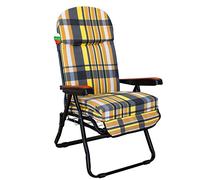 Gardenia Sedia Sdraio Relax Reclinabile con Prolunga Terzo Piede e Cuscino