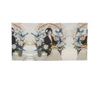 Gardenia - Striscione versatile con stampa di fiori e uccelli, decorazioni per eventi, Ringraziamento, feste di compleanno e altro ancora