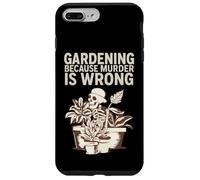 Gardening Because Murder Is Wrong Spooky Skeleton Halloween Custodia per iPhone 7 Plus/8 Plus