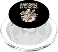 Gardening Because Murder Is Wrong Spooky Skeleton Halloween PopSockets PopGrip per MagSafe