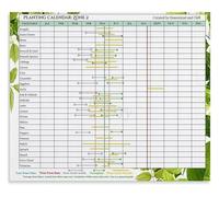 Gardening Guide Canvas Painting Vegetable Seed Starting Transplanting Schedule Monthly Calendar Wall-Art for Gardener(Framed,16x24inch(40x60cm))