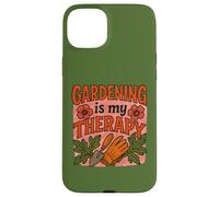 Gardening is My Therapy Arte colorata di piante e fiori Custodia per iPhone 15 Plus