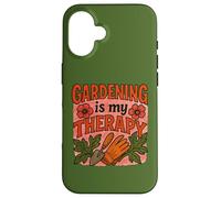 Gardening is My Therapy Arte colorata di piante e fiori Custodia per iPhone 16