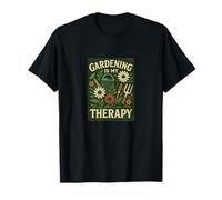 Gardening is My Therapy Arte Colorata di Piante e Fiori Maglietta