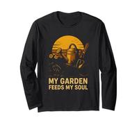 Gardening My Garden Feeds My Soul Vintage Botanico da donna Maglia a Manica