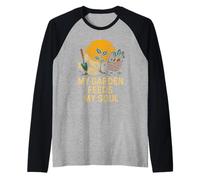 Gardening My Garden Feeds My Soul Vintage Botanico da donna Maglia con Maniche Raglan