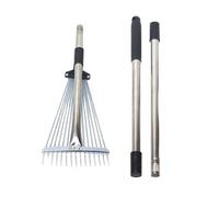 Gardening Rake, 15 Tines Grass Rake, 53.94 inches Ergonomic Rust Proof Weeding Tool, Efficient Garden Accessory for Cleaning, Loosening Soil, Leveling Lawn and Yard