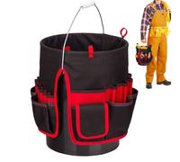 Gardening Tools Organizer with Multiple Pockets, Heavy-Duty Bucket Tool Bag, Large Capacity Bucket Organizer, Organizer for Screwdrivers, Levels, Pliers, Wrenches, Fishing Gear and Gardening