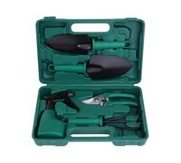 Gardening Tools with 5 Pieces with Scissors, Shovels, Rakes and Sprayer Ergonomic Anti-slip and Rust-Proof Handle - Storage Box